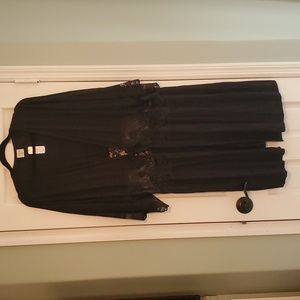Soma black lace robe XXL new with tags